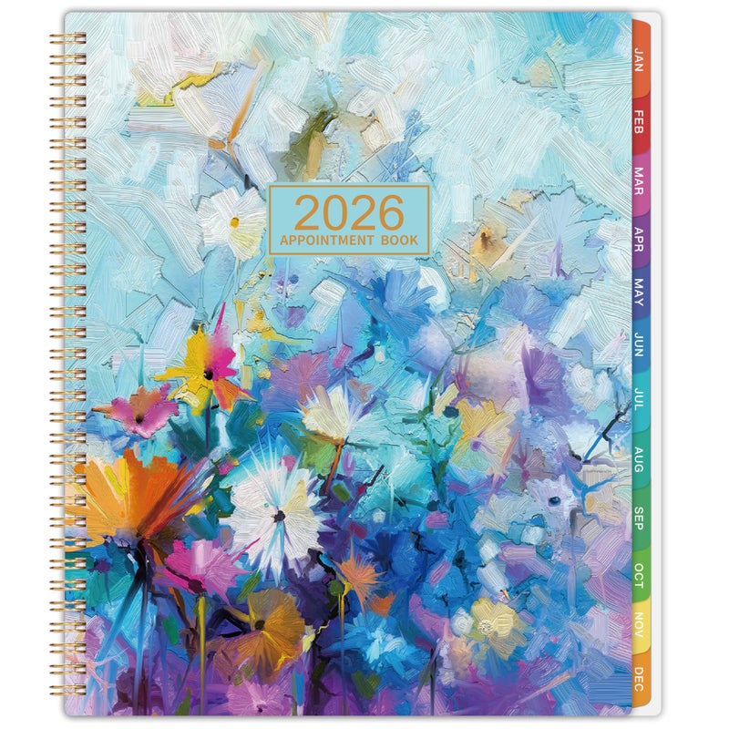 MaaIbok 2026 Appointment Book - 2026 Daily Hourly Planner, Weekly Appointment Book, Jan 2026 - Dec 2026, 8.5 "" x 11 "", Monthly Tabs, 30-Minute Interval, Holidays, Back Pocket - Image 1